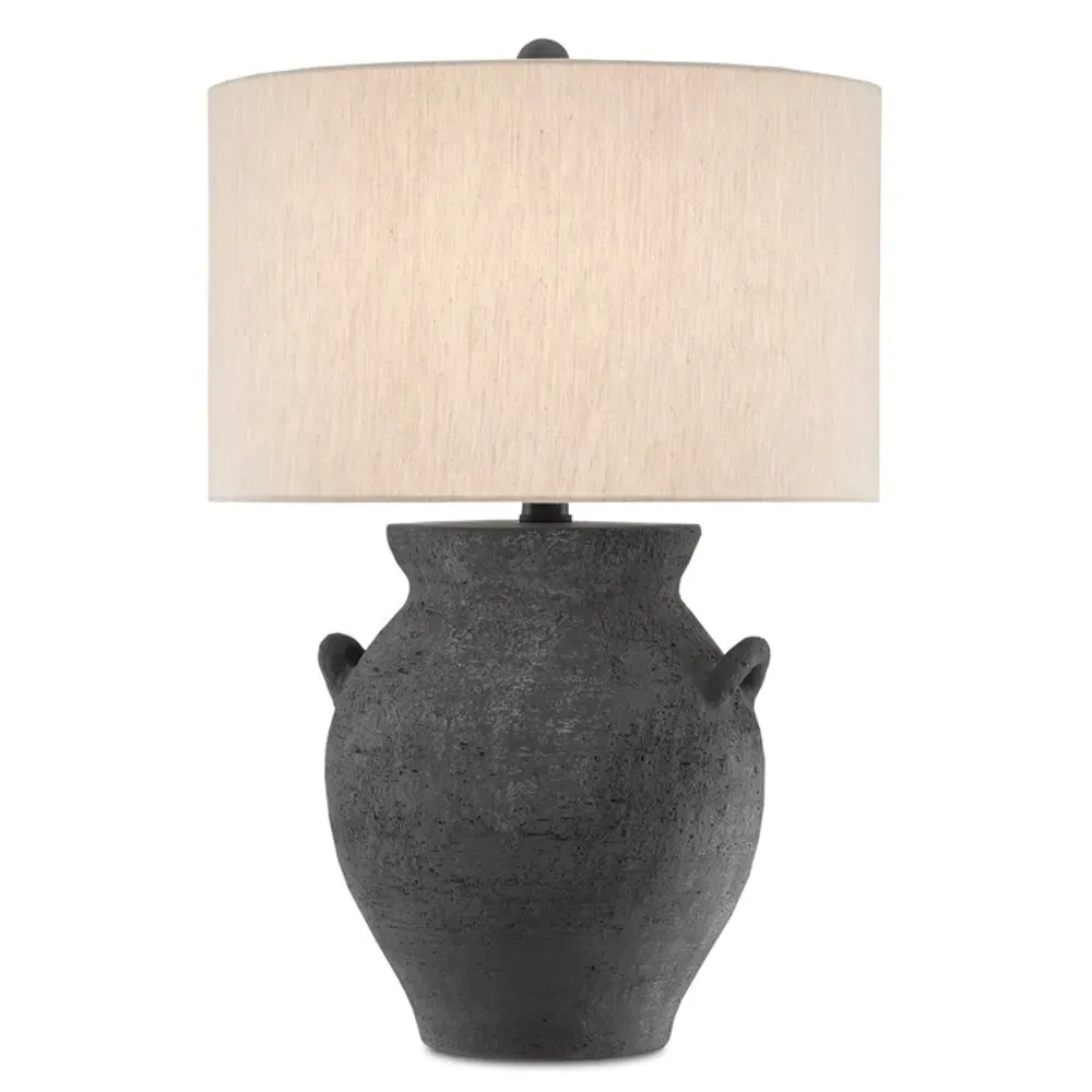Anthony Terracotta Jar Table Lamp - Black