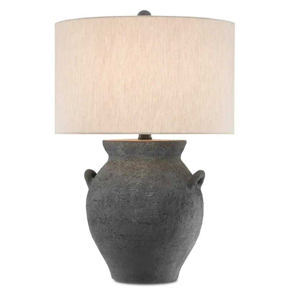 Anthony Terracotta Jar Table Lamp - Black