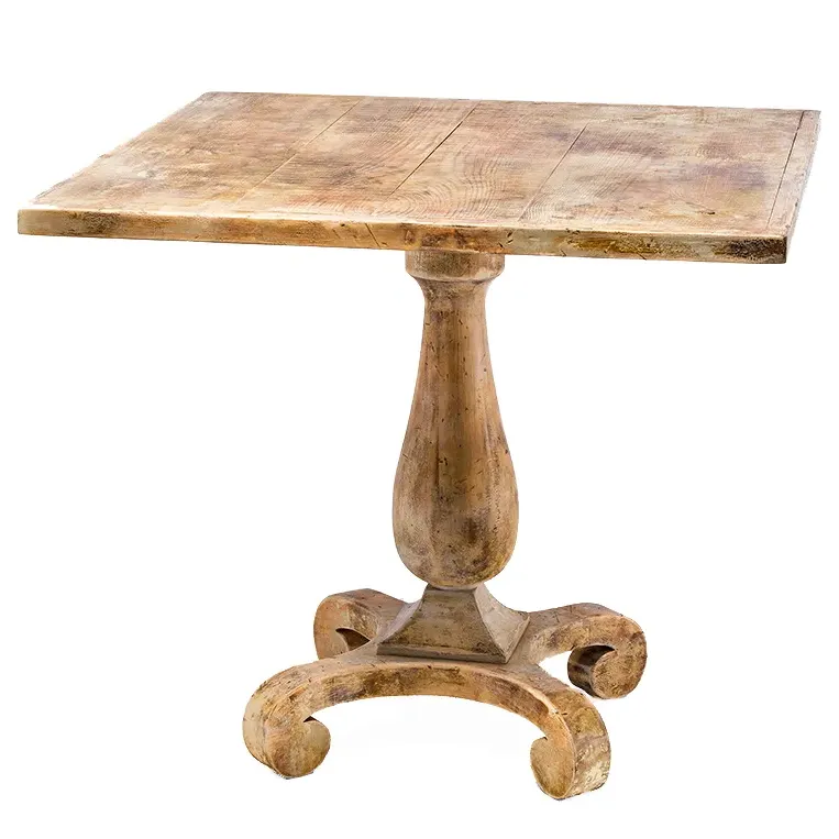Antique Oak Bistro Table - Brown, Oak
