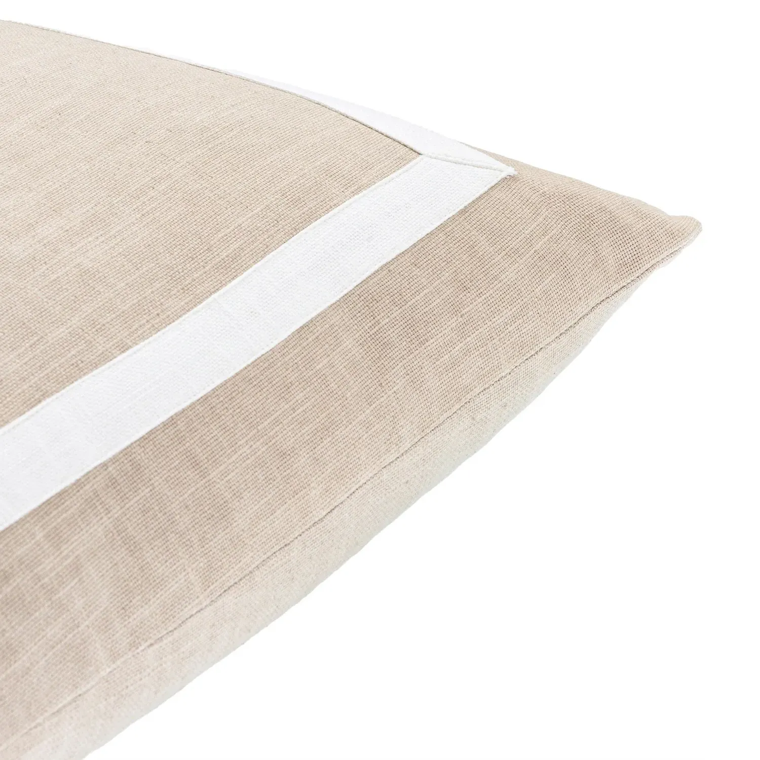 Antoine Border Throw Pillow - Tan, Cotton