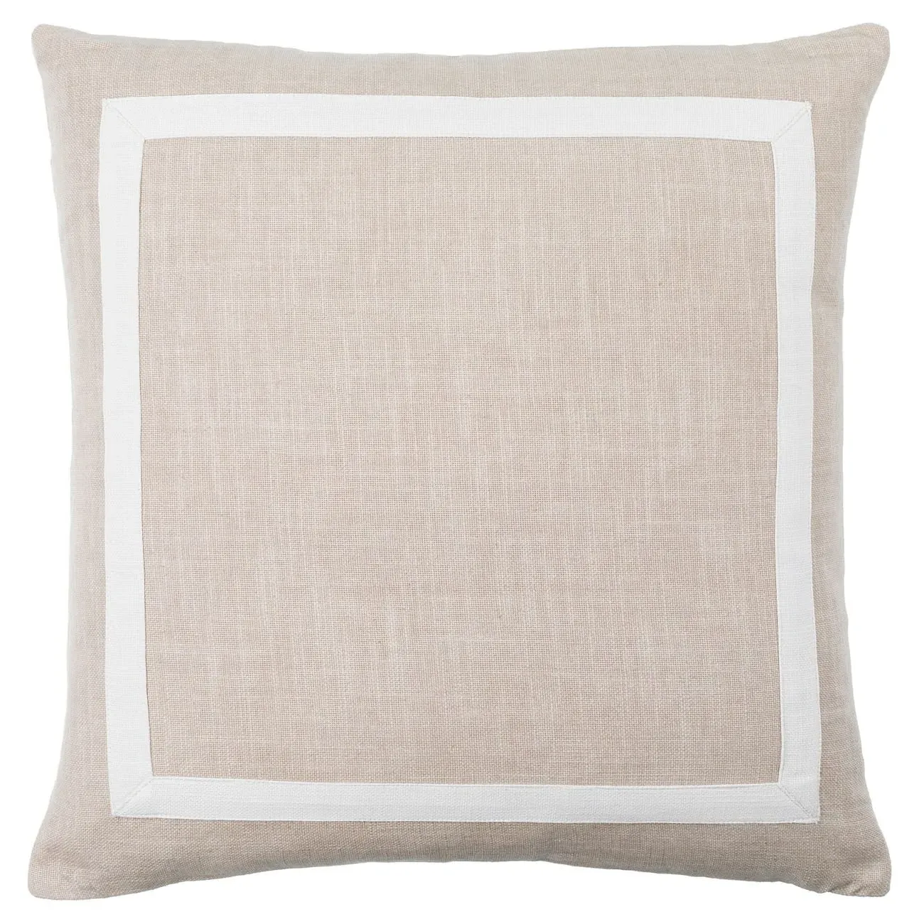 Antoine Border Throw Pillow - Tan, Cotton image