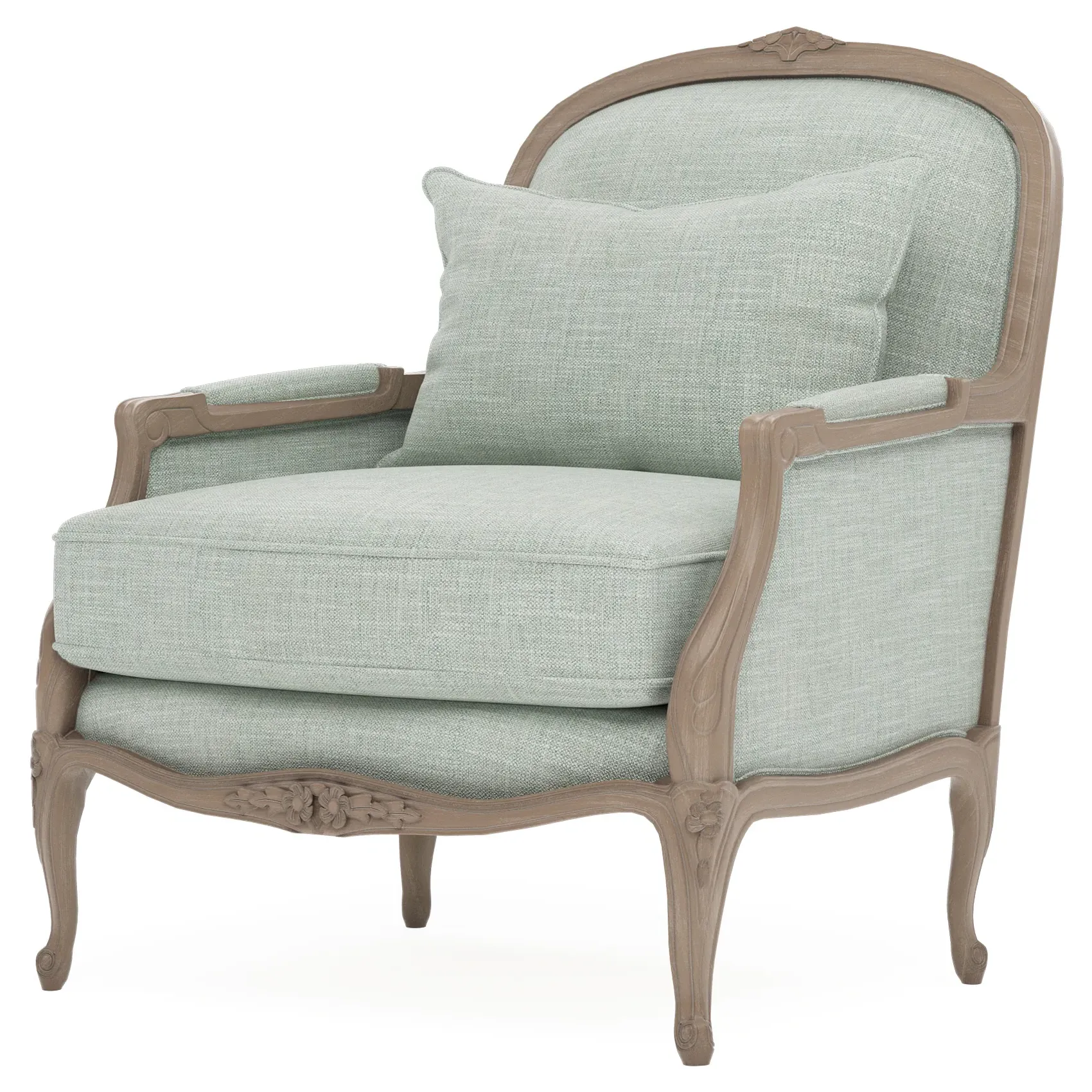 Antoinette Bergere Chair - Blue, Hardwood