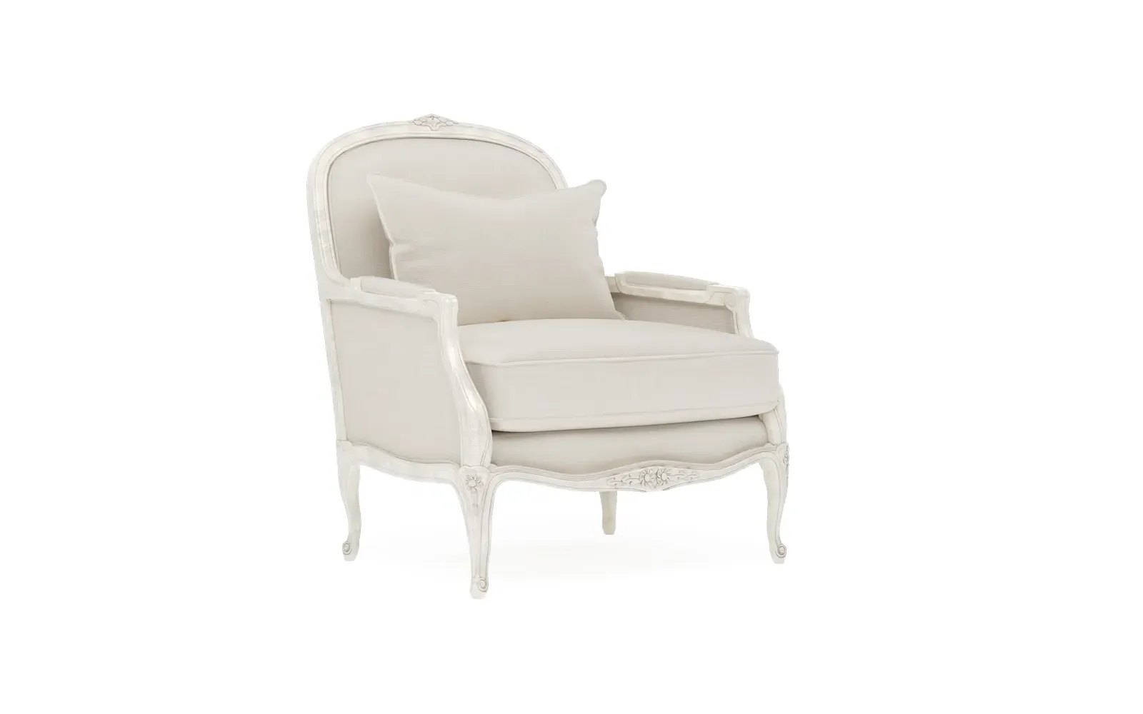 Antoinette Bergere Chair - Fog, Hardwood