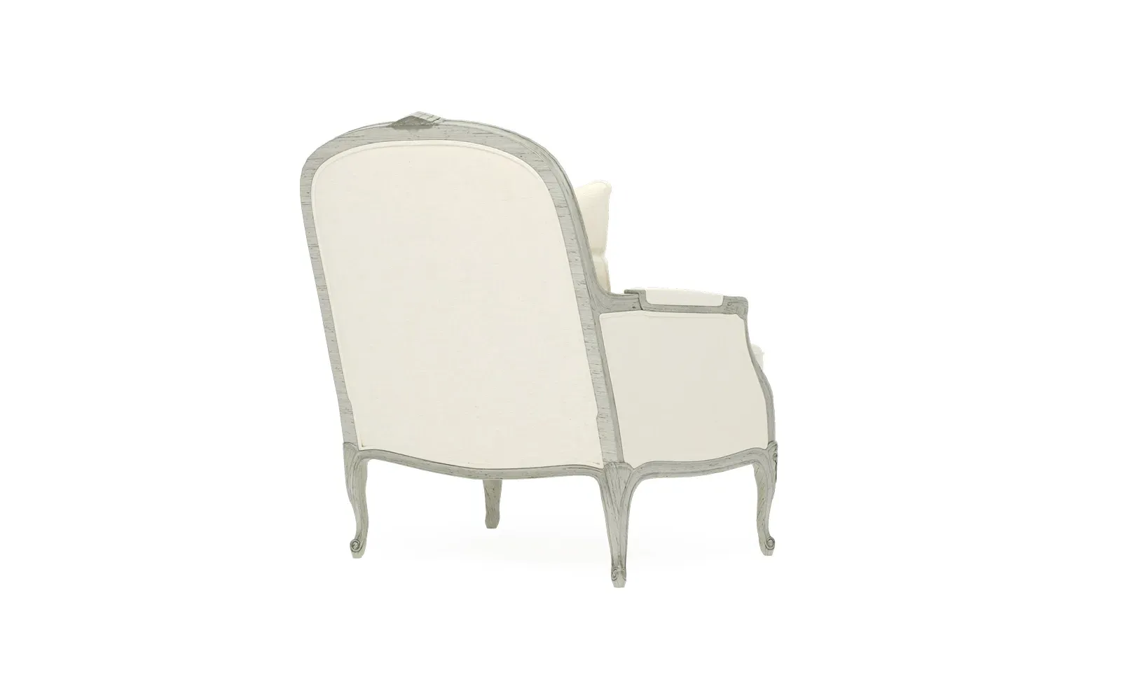 Antoinette Bergere Chair - Heathered Ivory, Hardwood