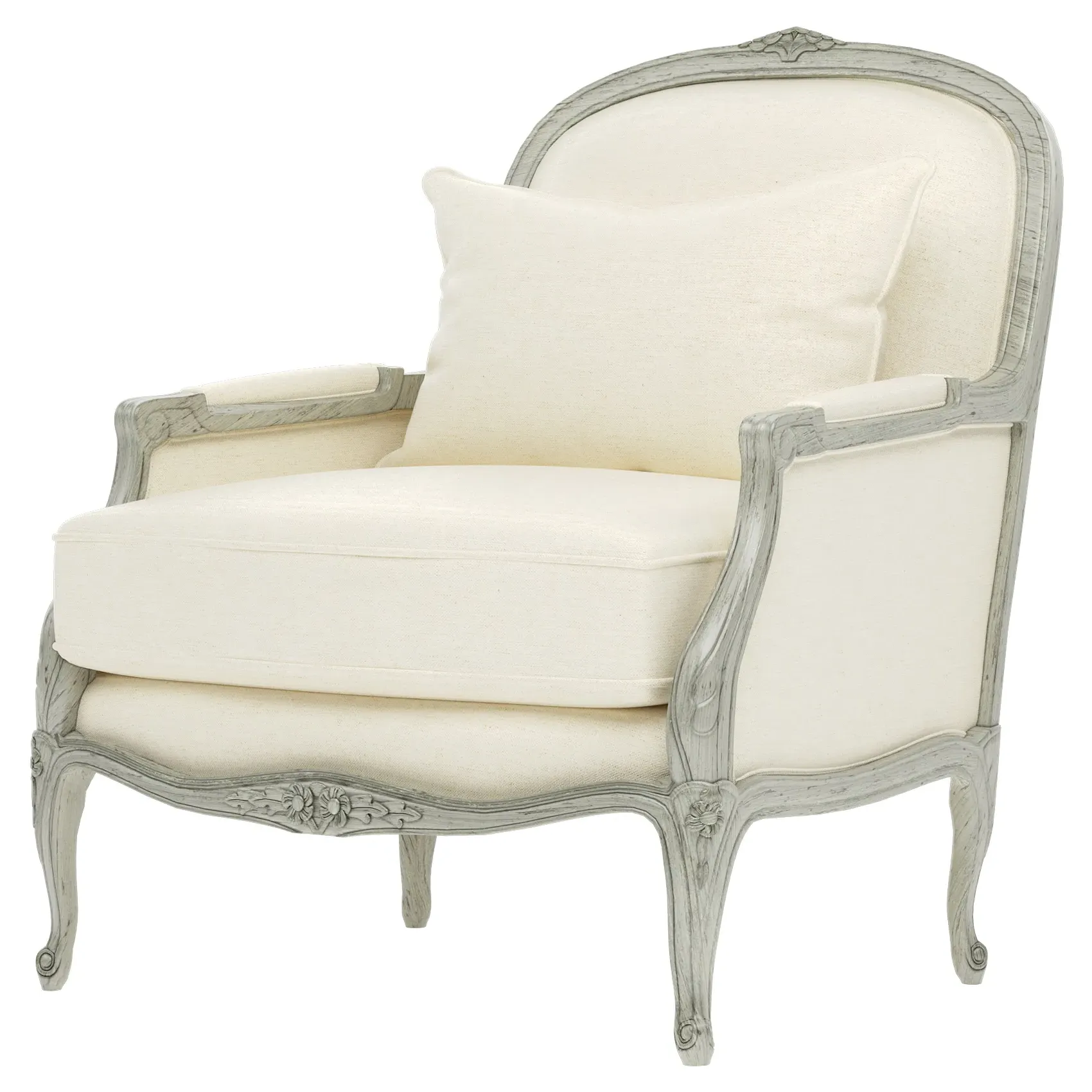 Antoinette Bergere Chair - Heathered Ivory, Hardwood image