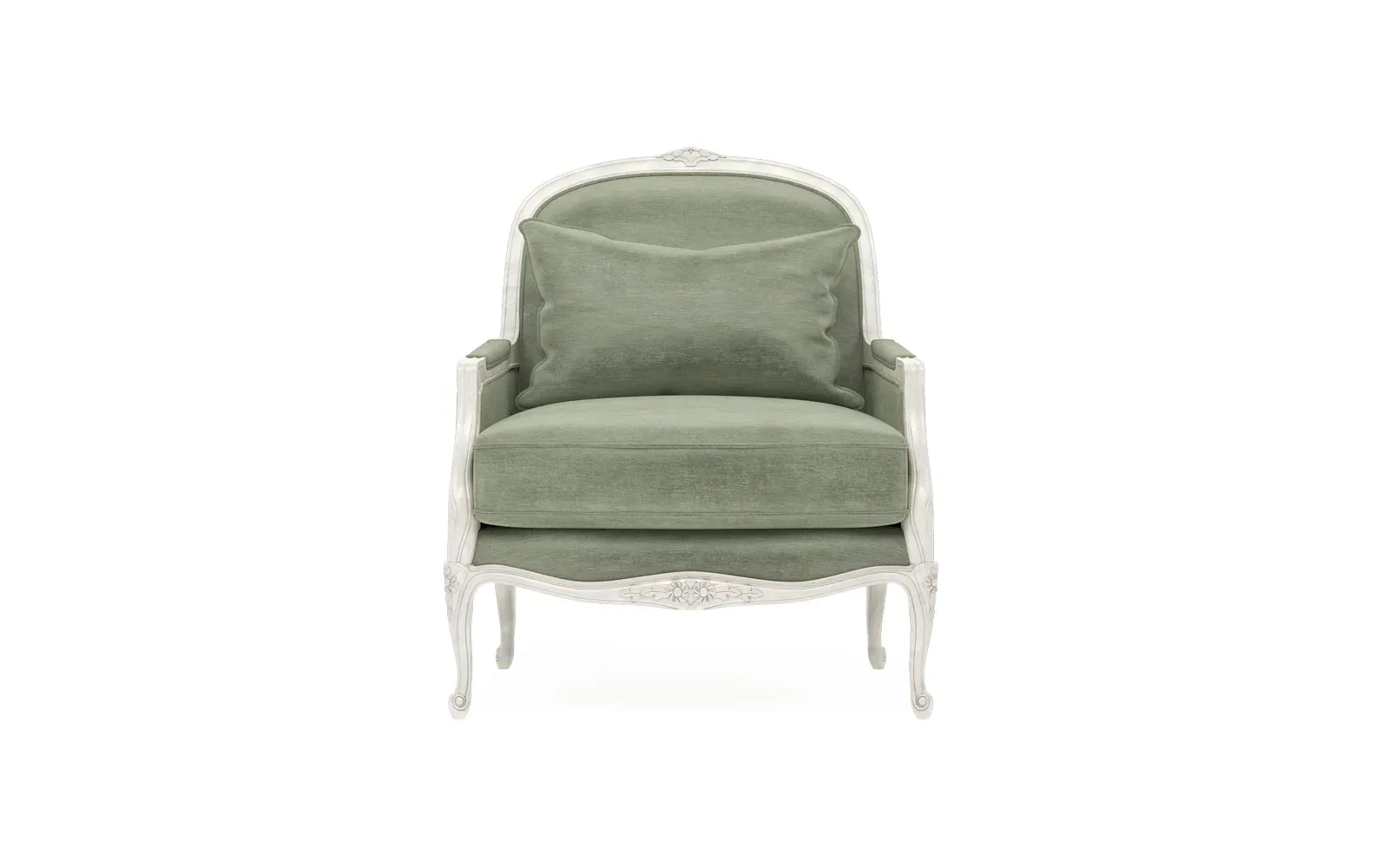 Antoinette Bergere Chair - Lustre Verde, Velvet