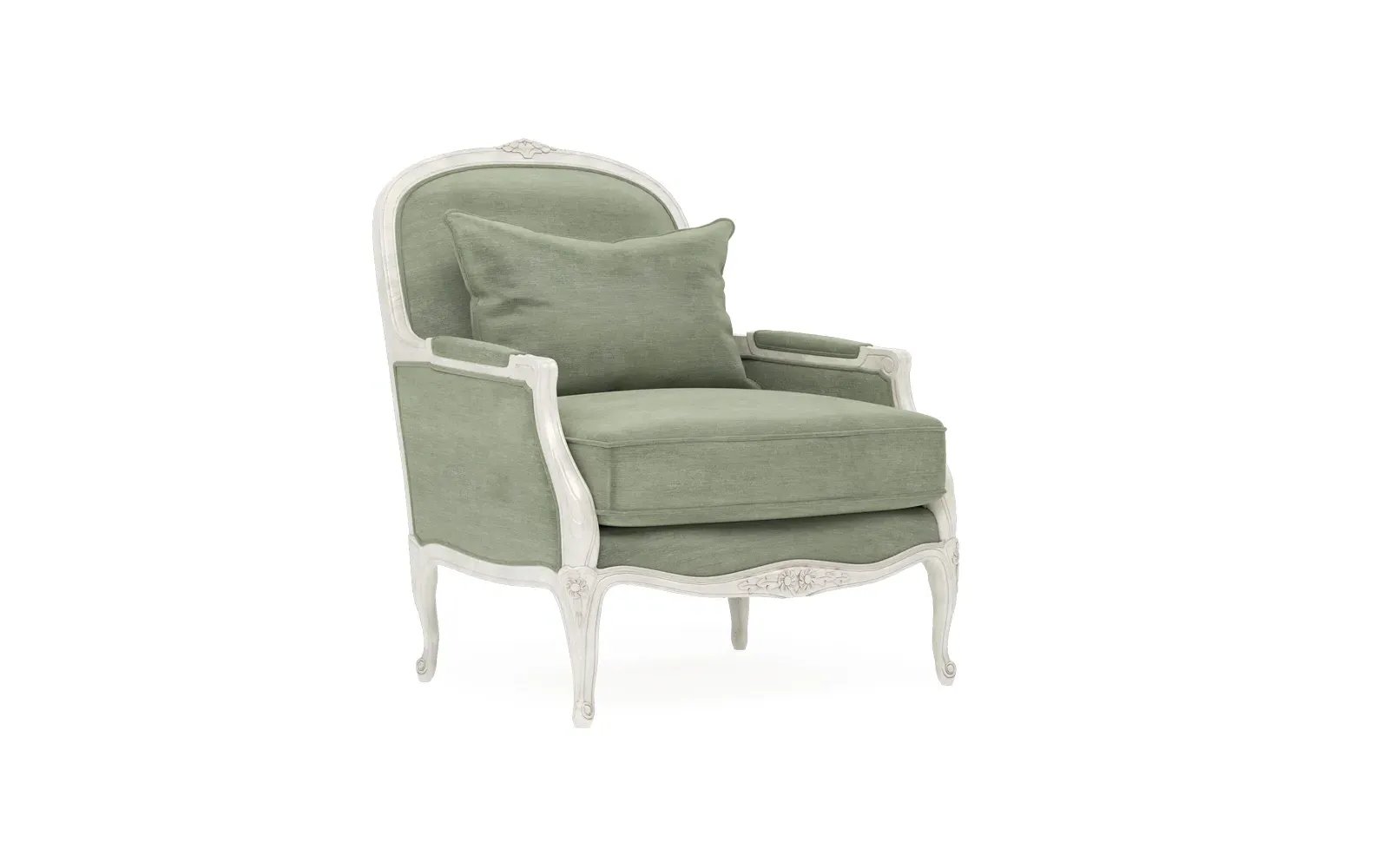 Antoinette Bergere Chair - Lustre Verde, Velvet