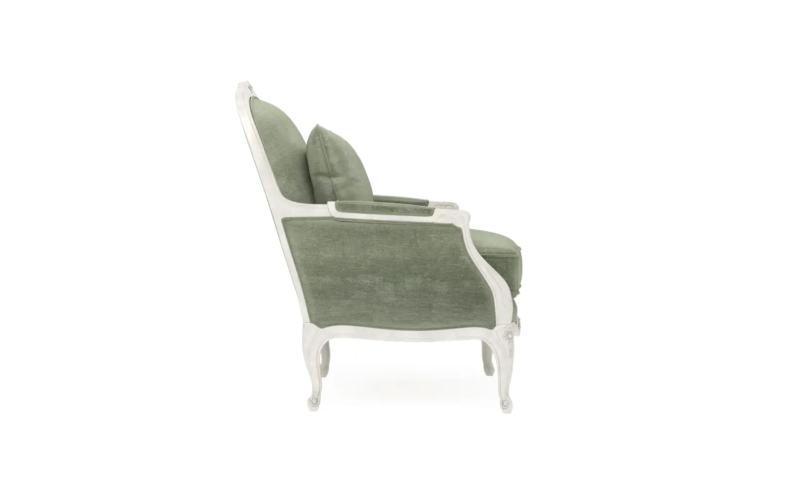 Antoinette Bergere Chair - Lustre Verde, Velvet