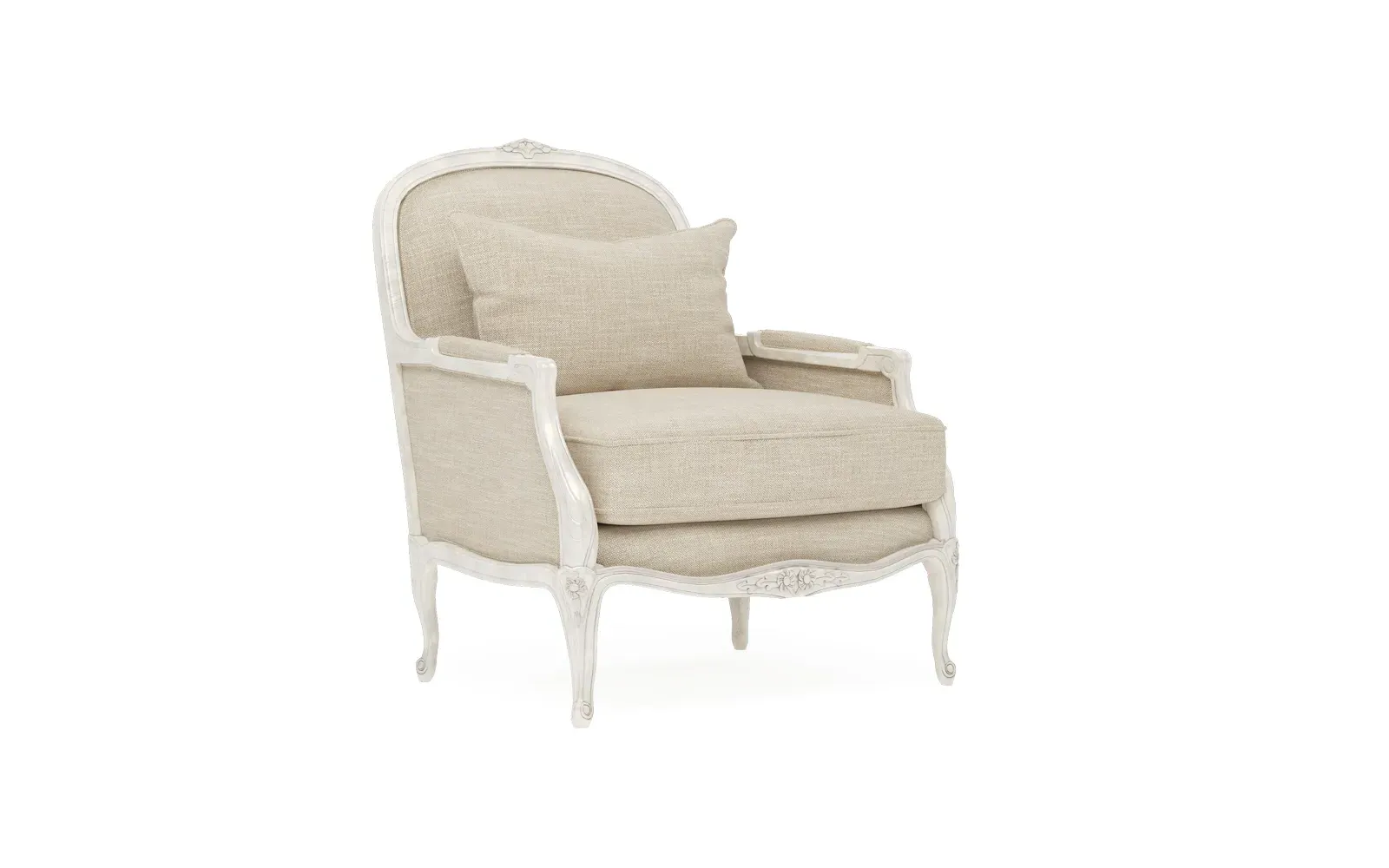 Antoinette Bergere Chair - Pebble Shore, Hardwood