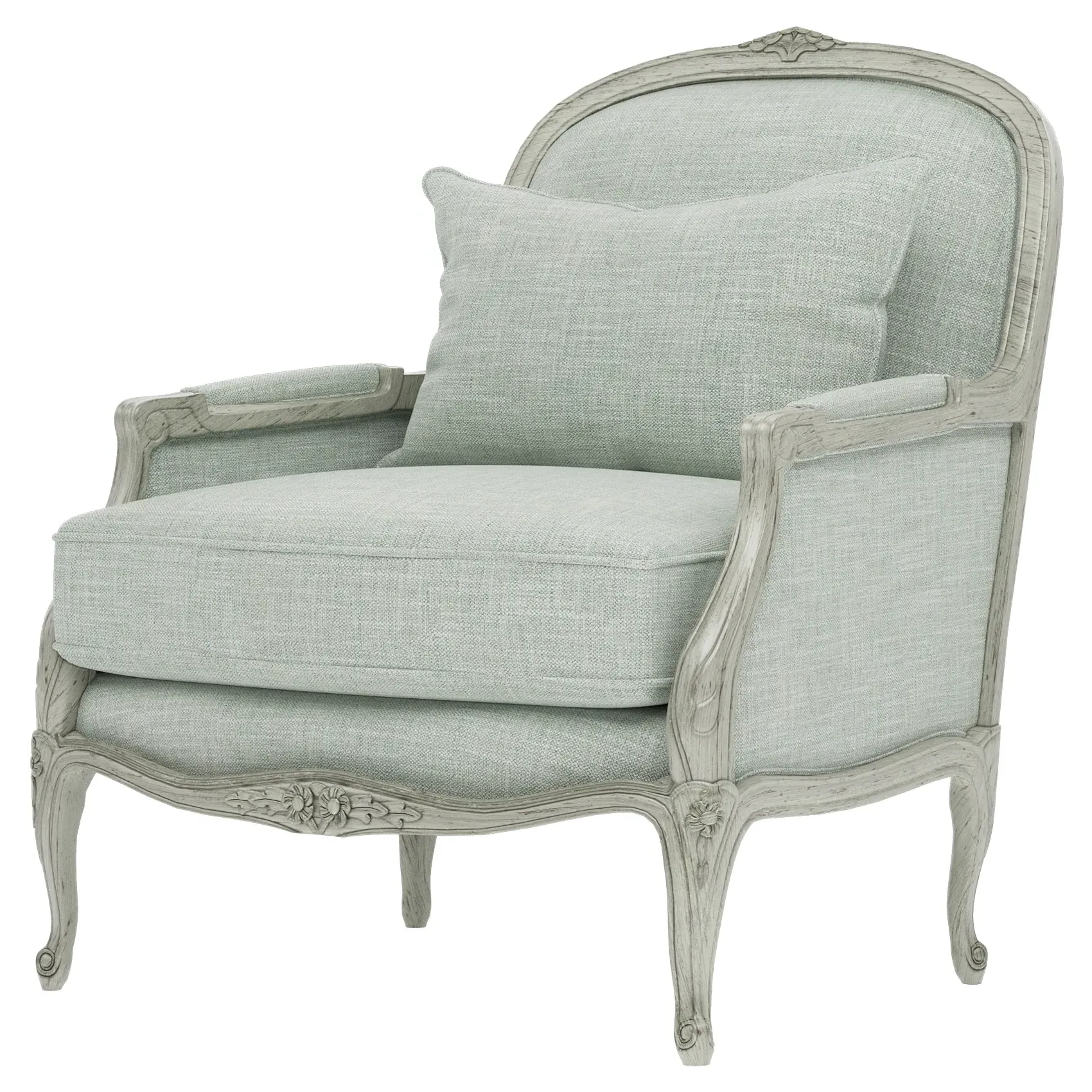Antoinette Bergere Chair - Spring Blue, Hardwood