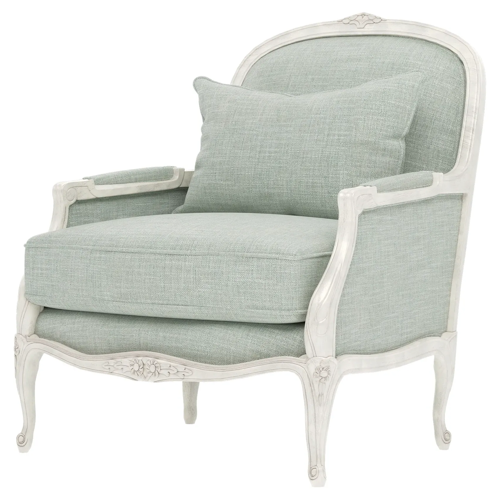 Antoinette Bergere Chair - Spring Blue, Hardwood