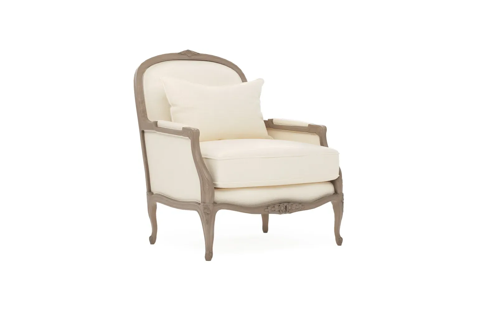 Antoinette Bergere Chair - White, Hardwood