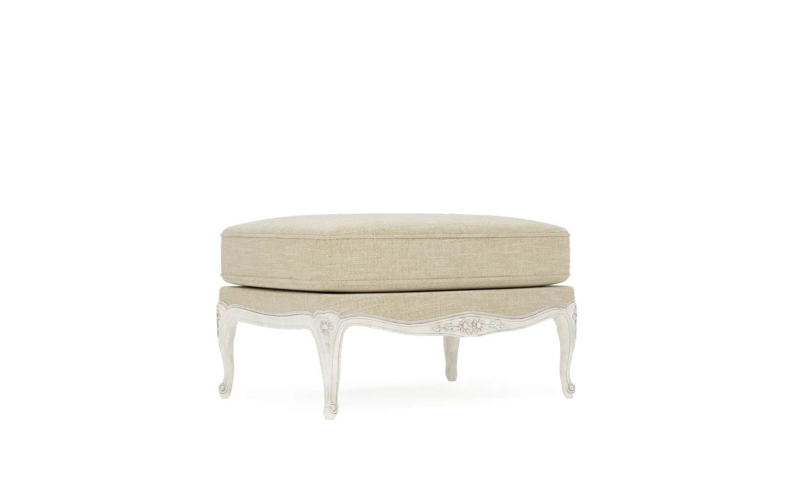 Antoinette Bergere Ottoman - Cashew, Hardwood