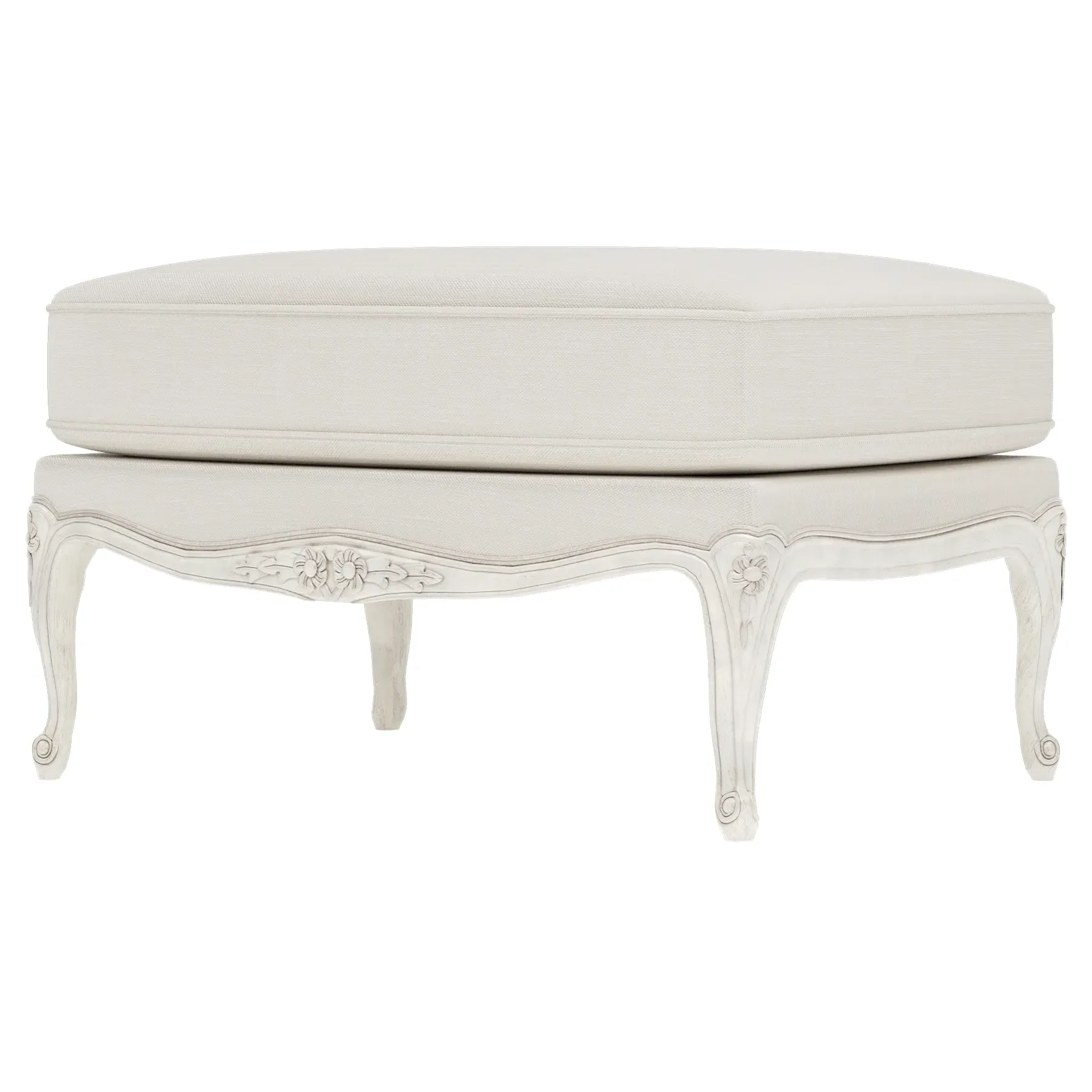 Antoinette Bergere Ottoman - Fog, Performance Fabric