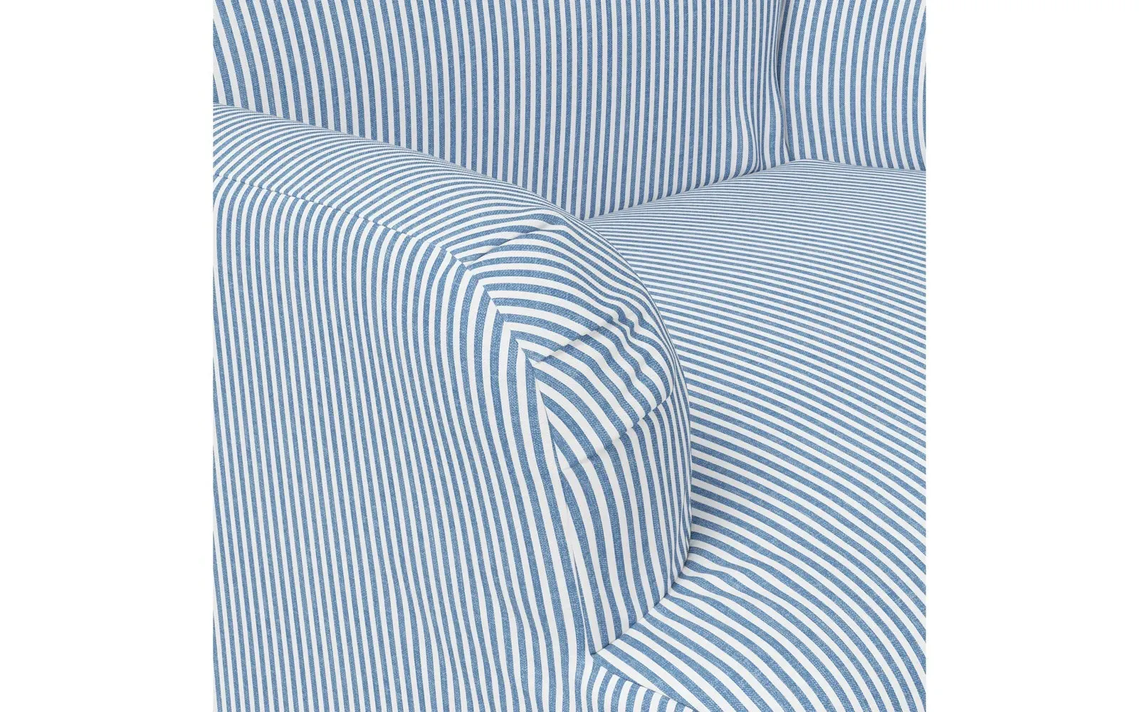 Antonella Slipcovered Chair - Cambridge Blue, Cotton