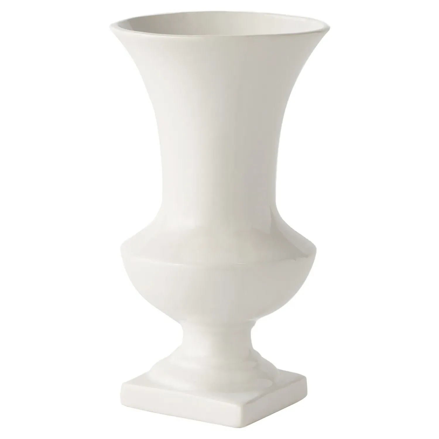 Antonette Small Footed Decorative Vase - White, Ceramic image