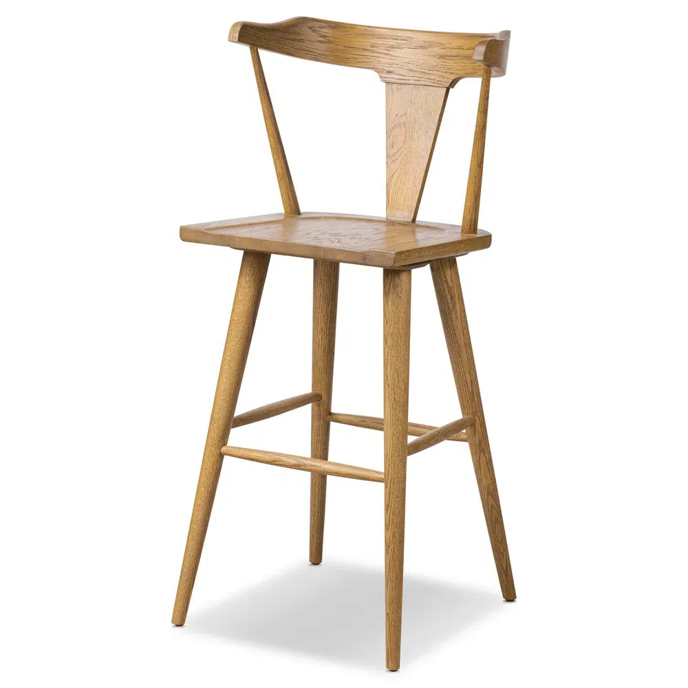 Antonio Bar Stool - Brown, Oak