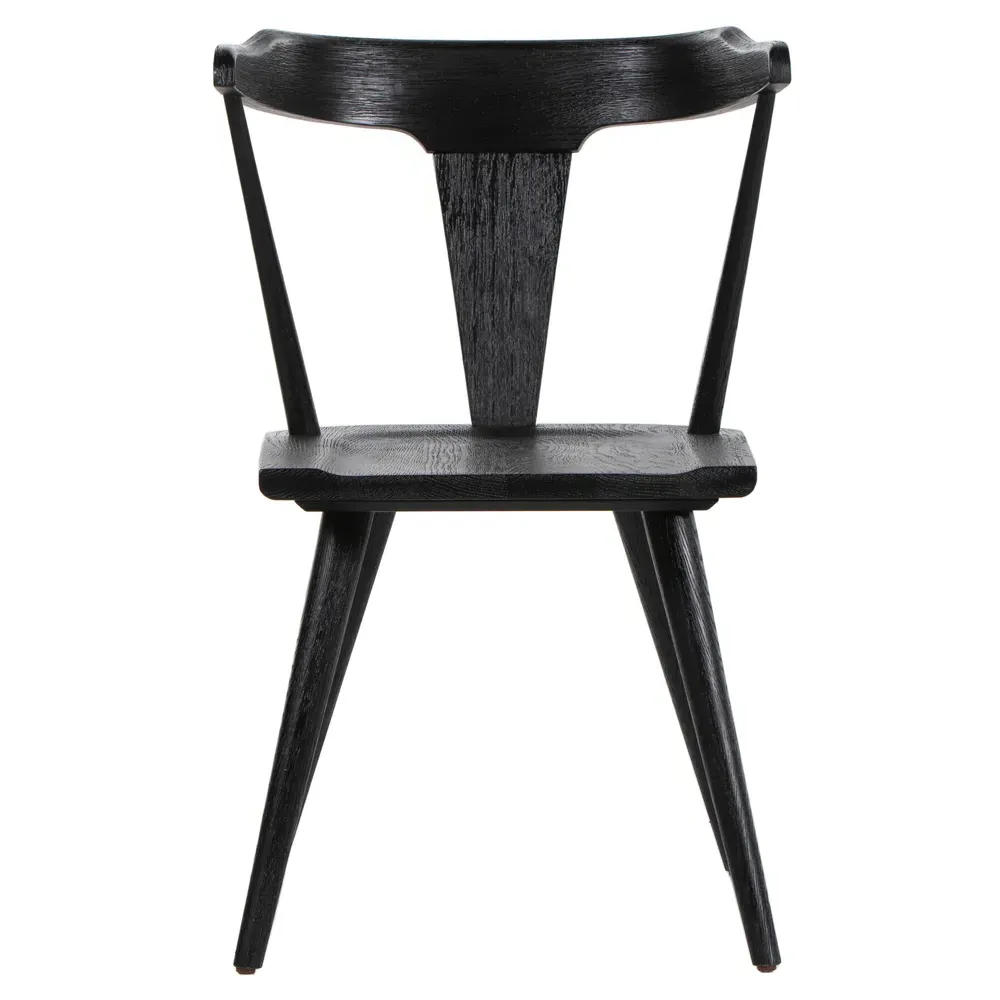 Antonio Barrel Back Dining Chair - Black, Oak image