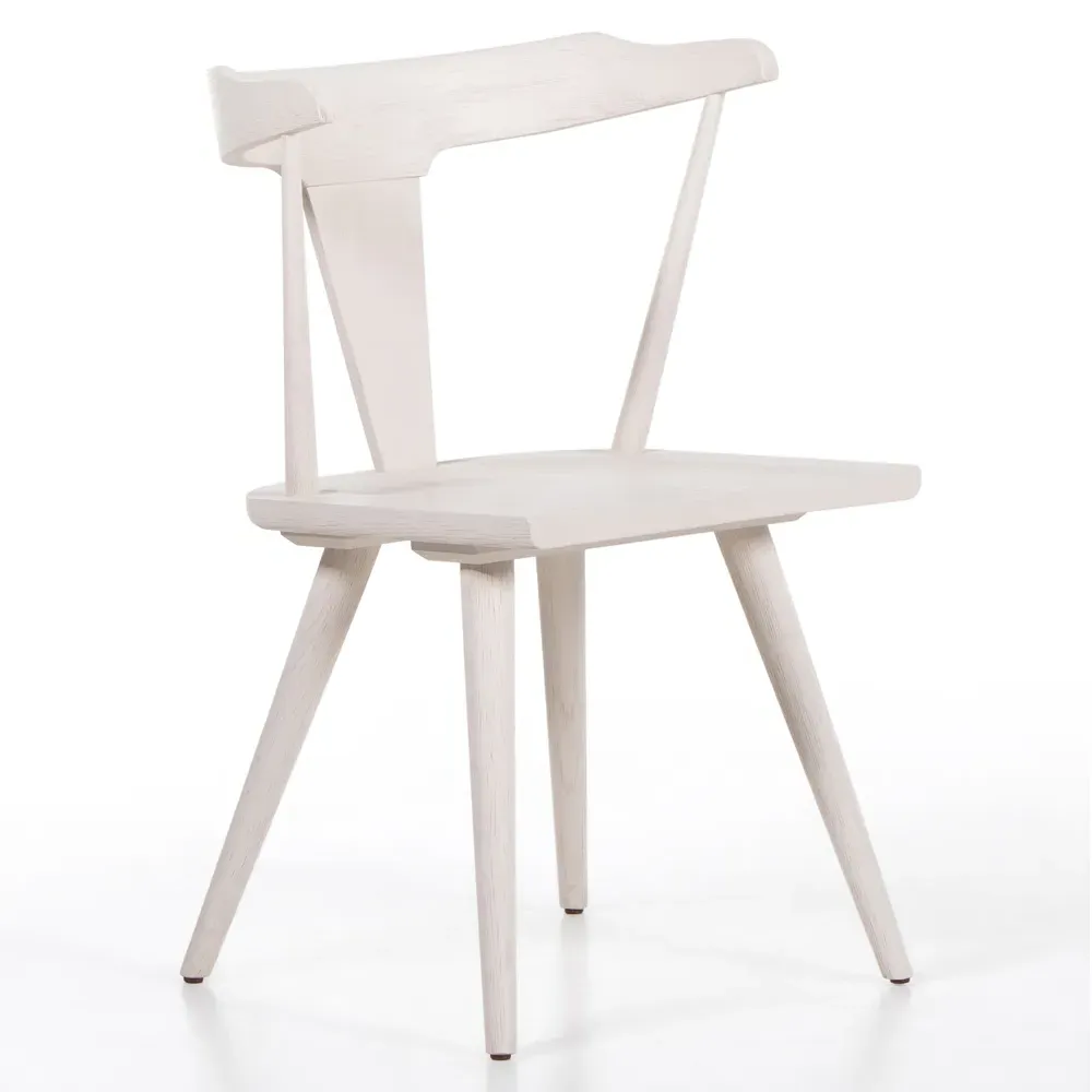 Antonio Barrel Back Dining Chair - Off White, Oak