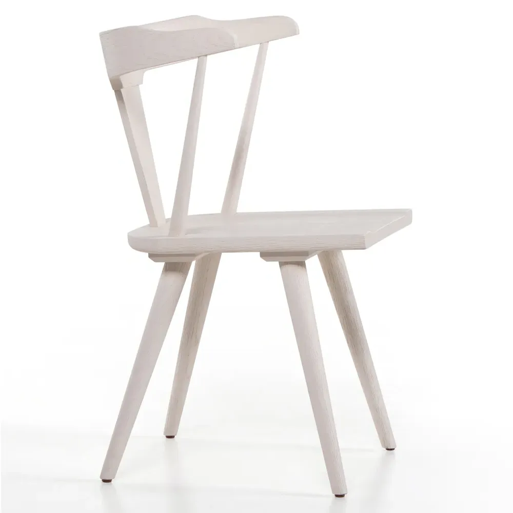 Antonio Barrel Back Dining Chair - Off White, Oak