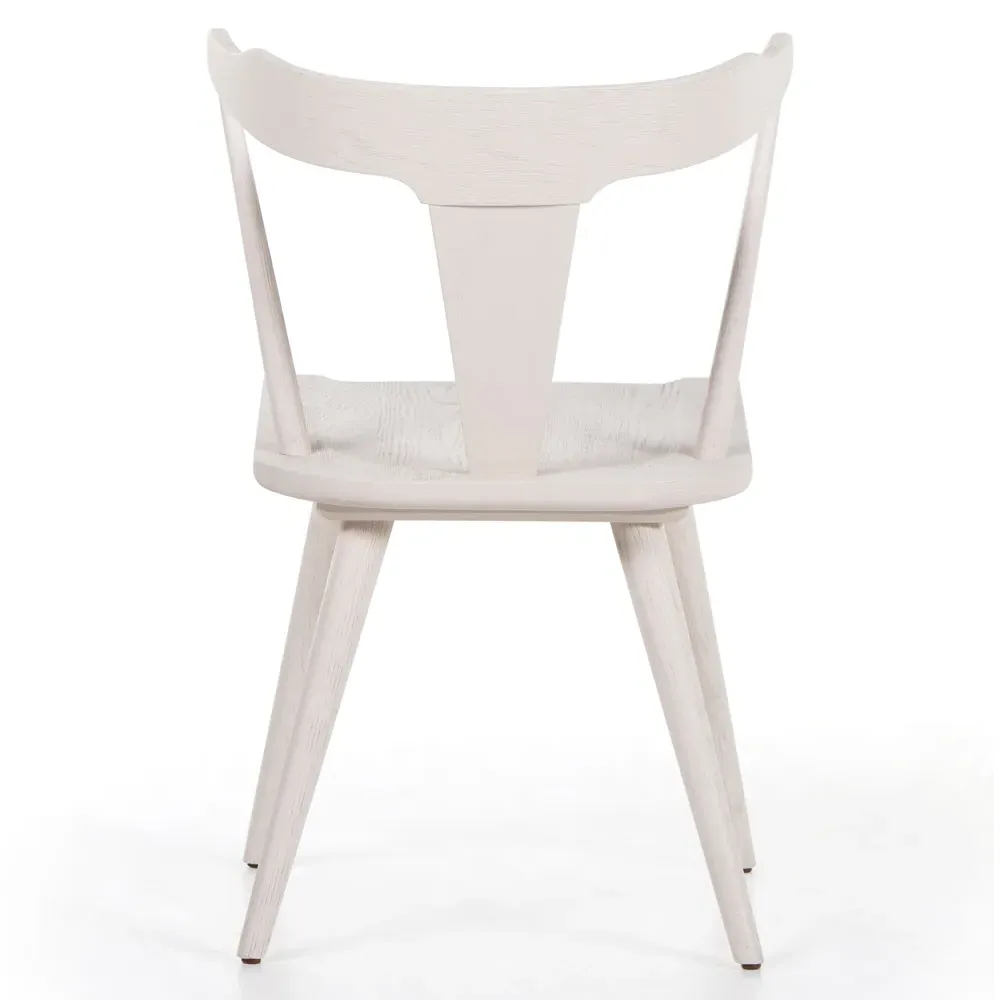 Antonio Barrel Back Dining Chair - Off White, Oak