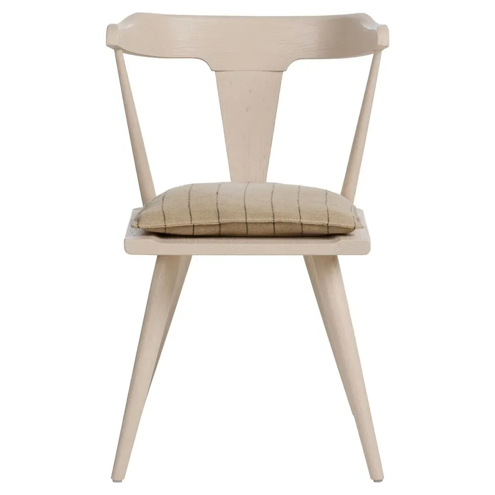 Antonio Barrel Back Dining Chair - Off White, Oak