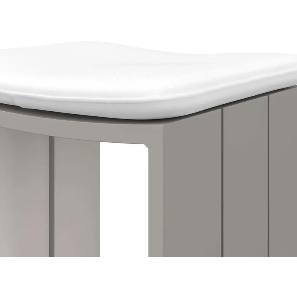 Apalana Industrial Bar Stool - Greige, Aluminum