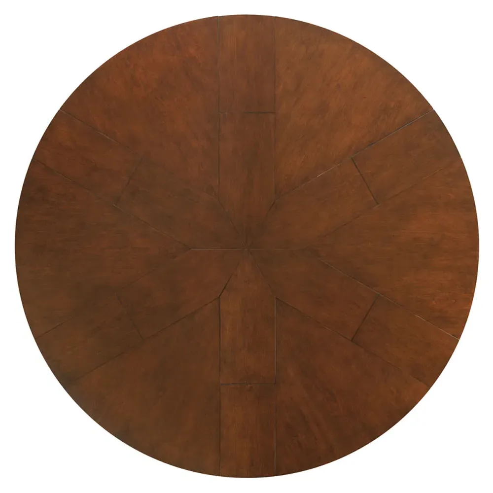 Apollo Jupe Round Extendable Dining Table - Brown, Cherry