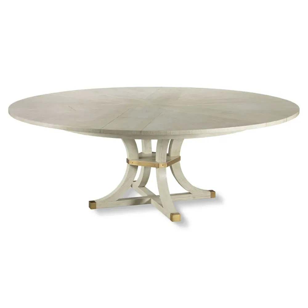 Apollo Jupe Round Extendable Dining Table - White, Ash