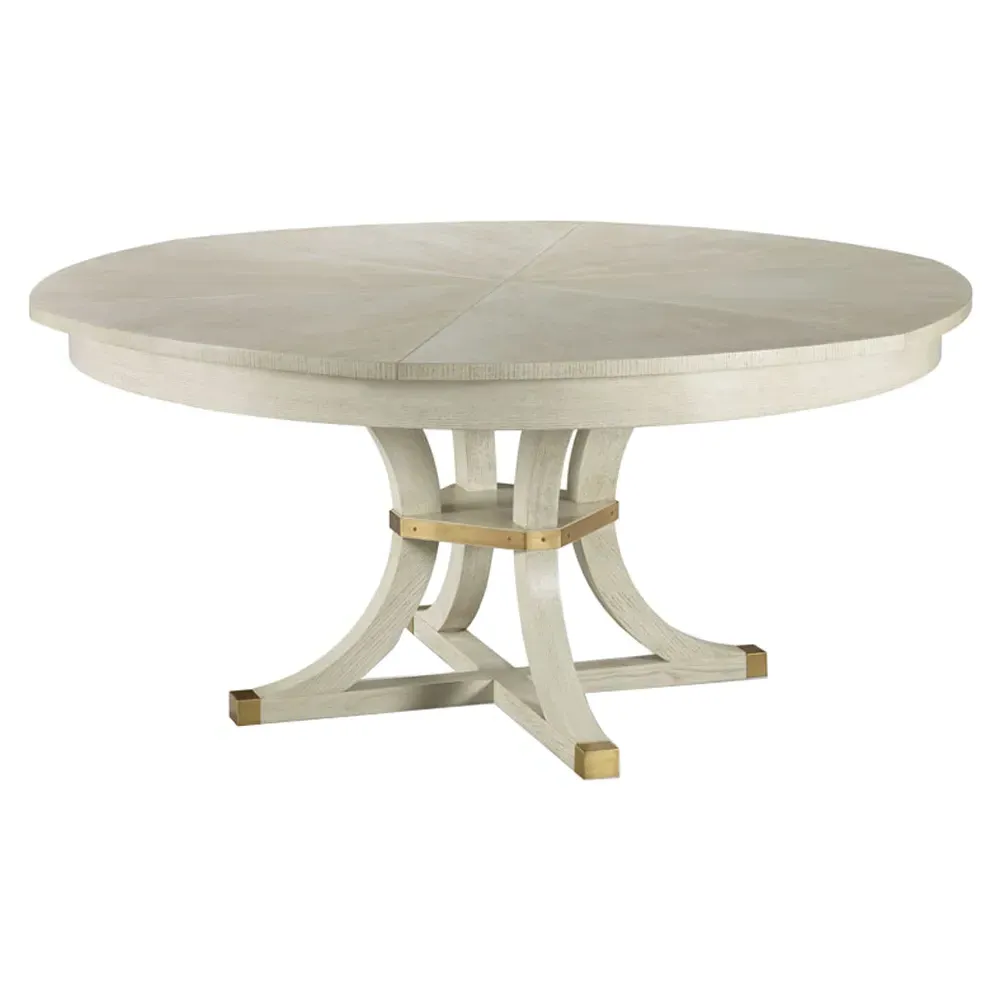 Apollo Jupe Round Extendable Dining Table - White, Ash