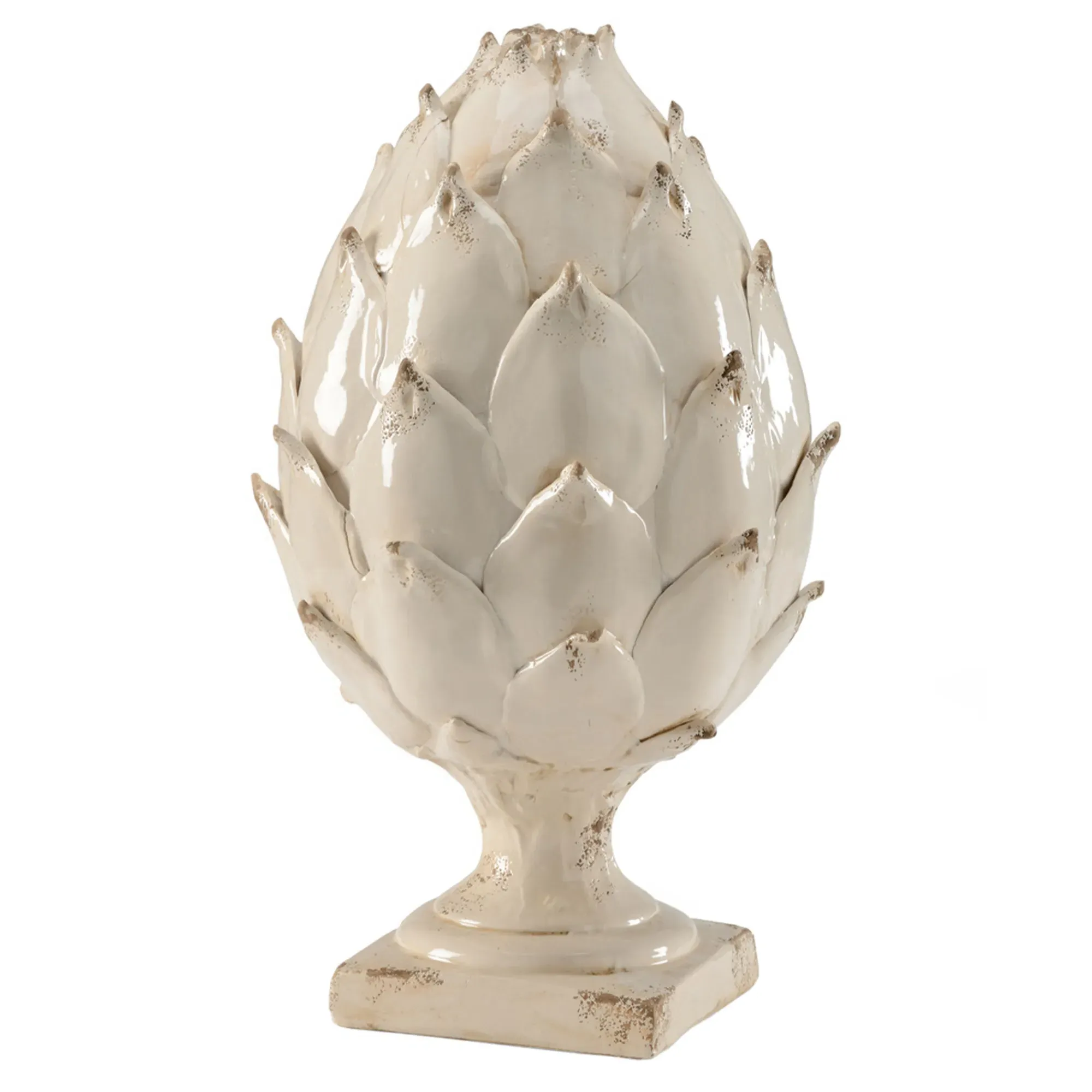 Apollo Large Ceramic Artichoke - White, Ceramic