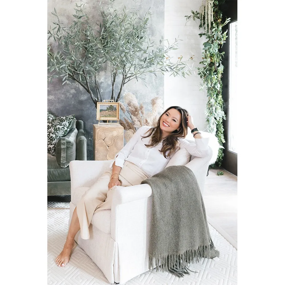 Apollo Large Olive Drop In Potted Tree - Green