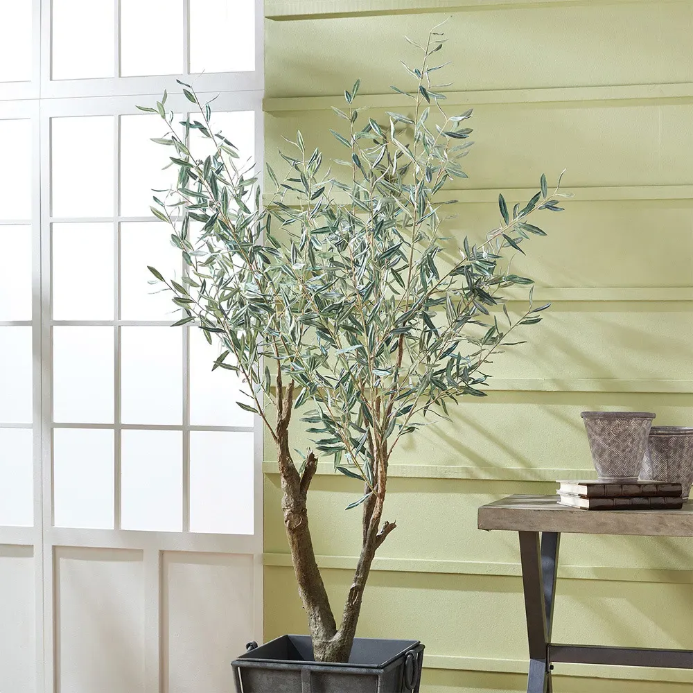 Apollo Small Olive Drop In Potted Tree - Green