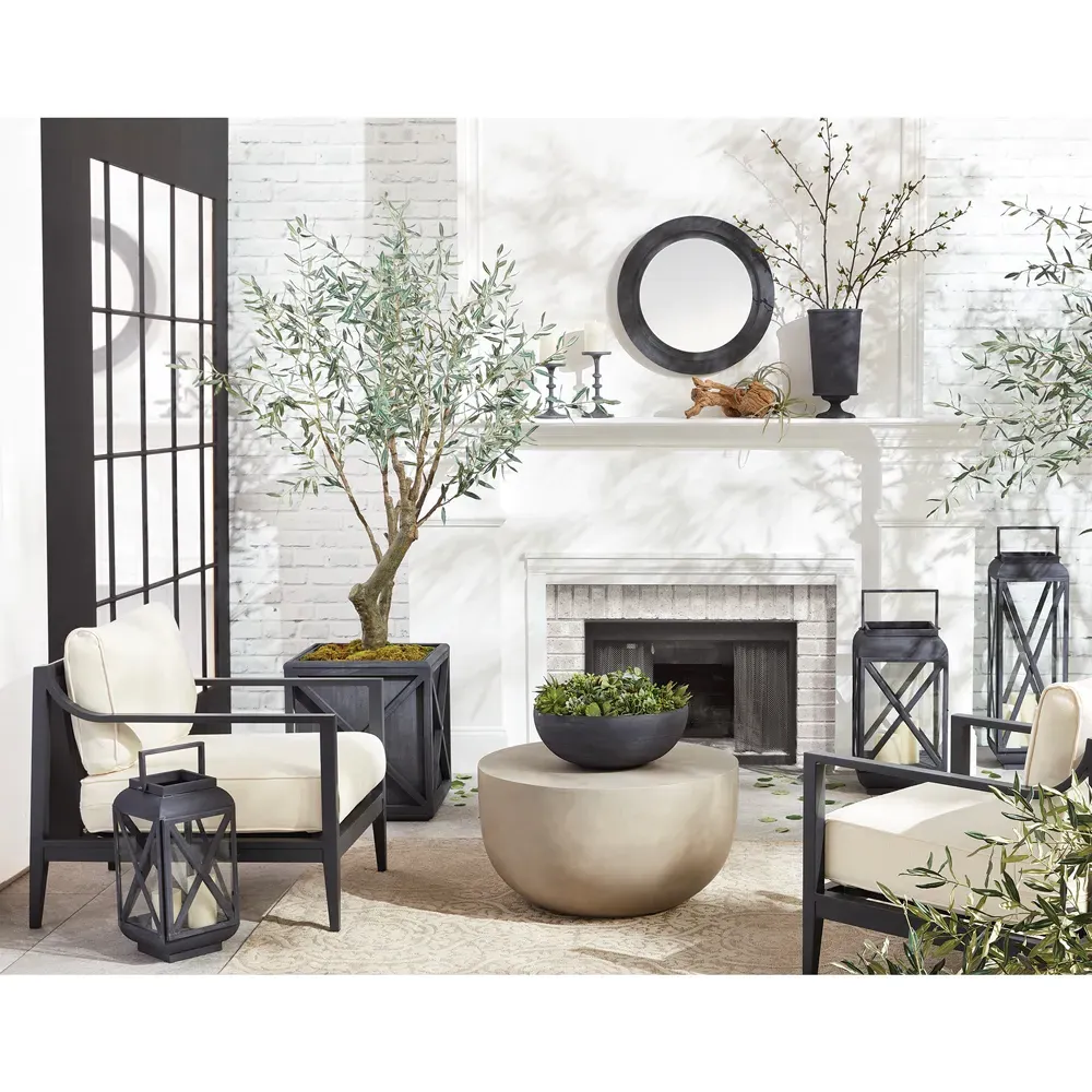 Apollo Small Olive Drop In Potted Tree - Green