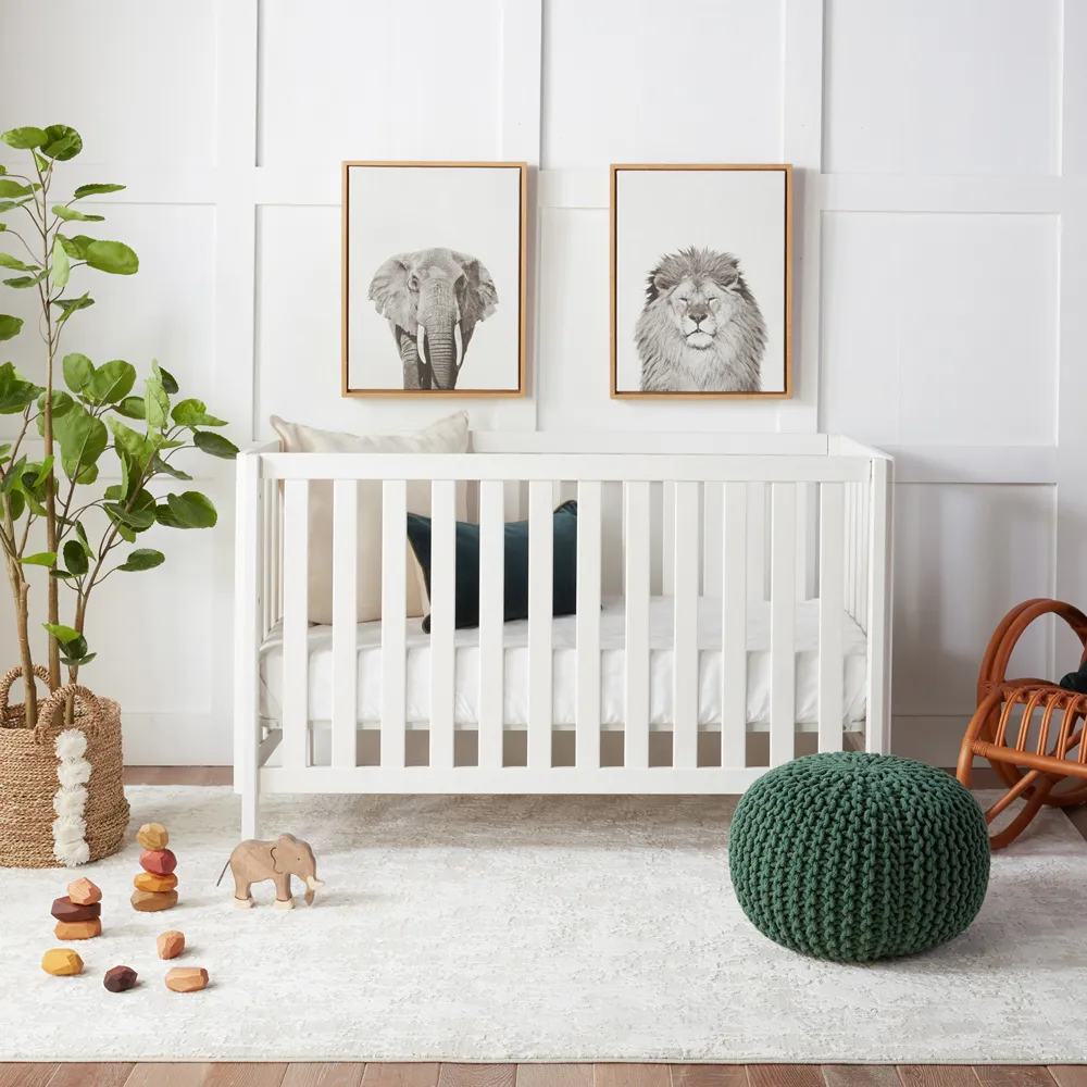 Arabella Rectangular Rug - White, Polyester