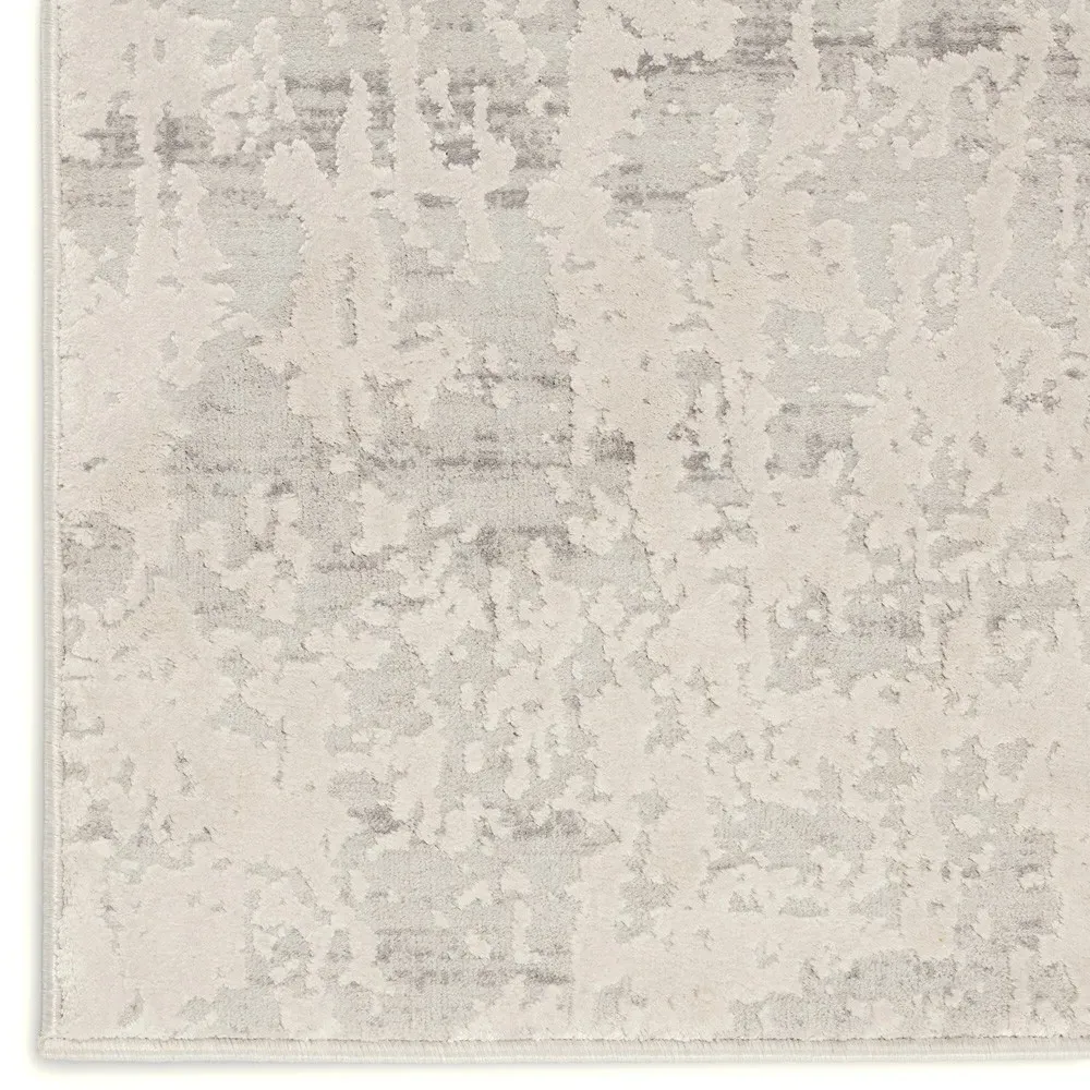 Arabella Solid Rug Sample - White, Polyester