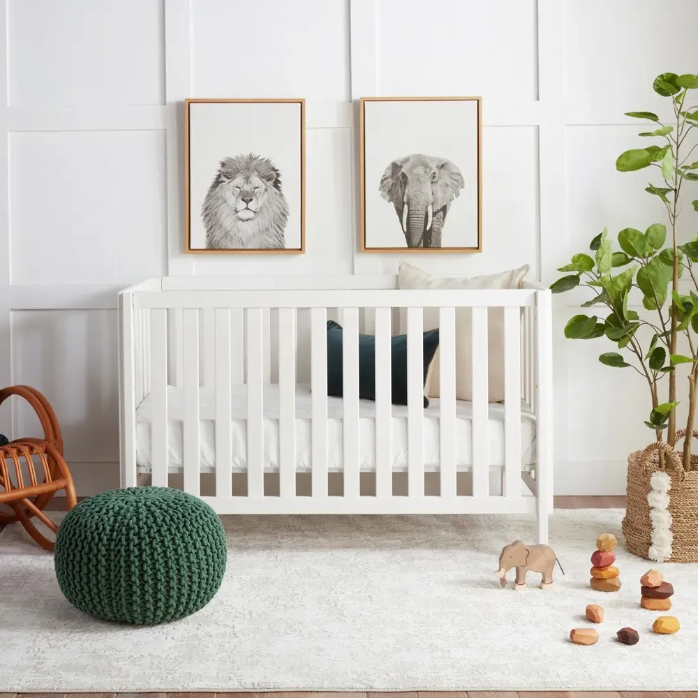 Arabella Solid Rug Sample - White, Polyester