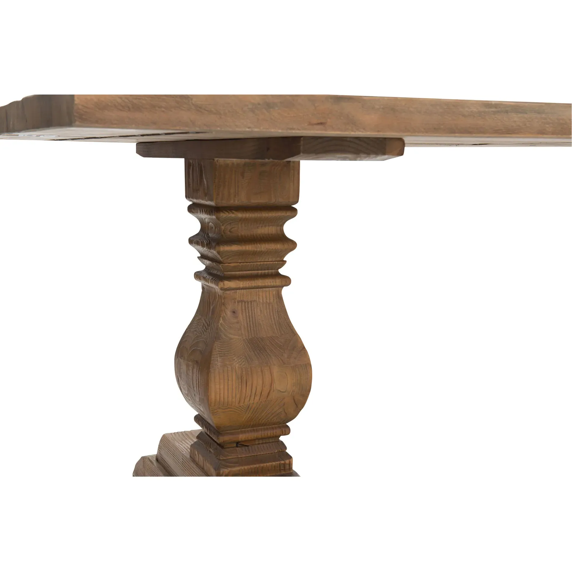 Arbois Trestle Dining Table - Brown, Pine Wood