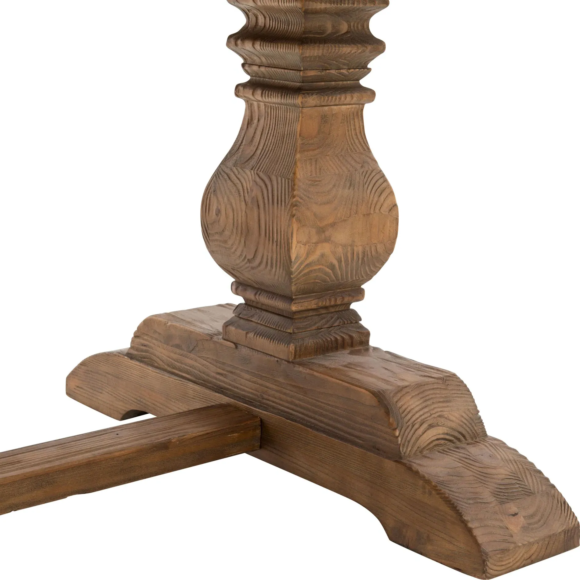 Arbois Trestle Dining Table - Brown, Pine Wood