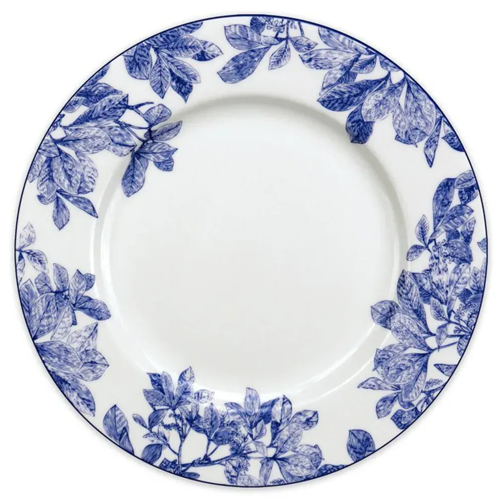 Arbor Rimmed Dinner Plate - Blue, Porcelain