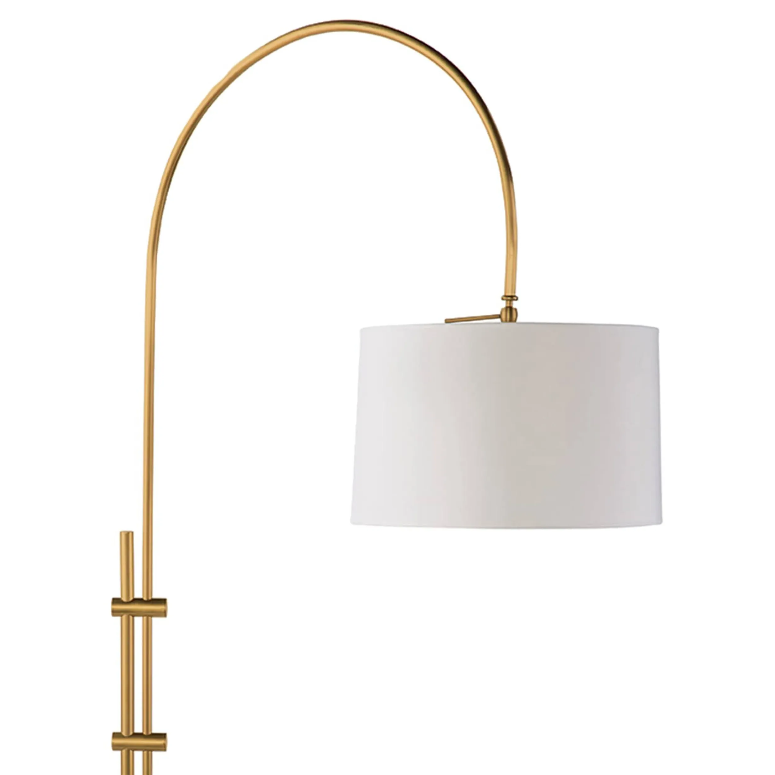 Arc Regency Adjustable Arched Floor Lamp - Natural Brass, Steel