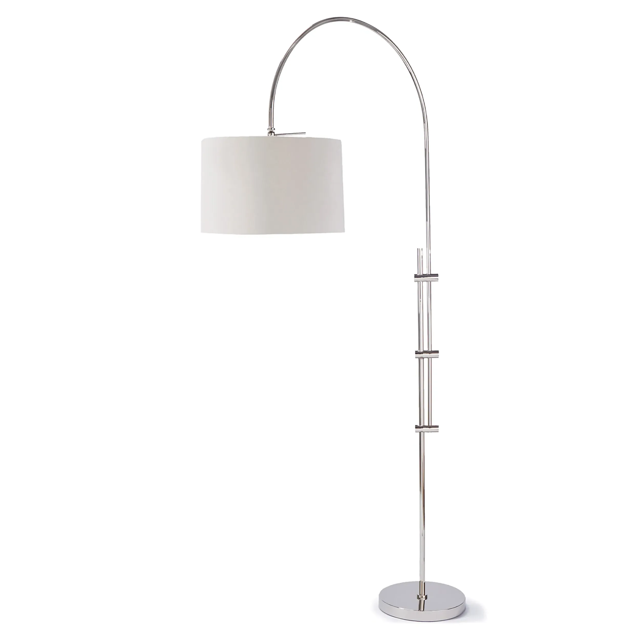 Arc Regency Adjustable Arched Floor Lamp - Polished Nickel, Steel