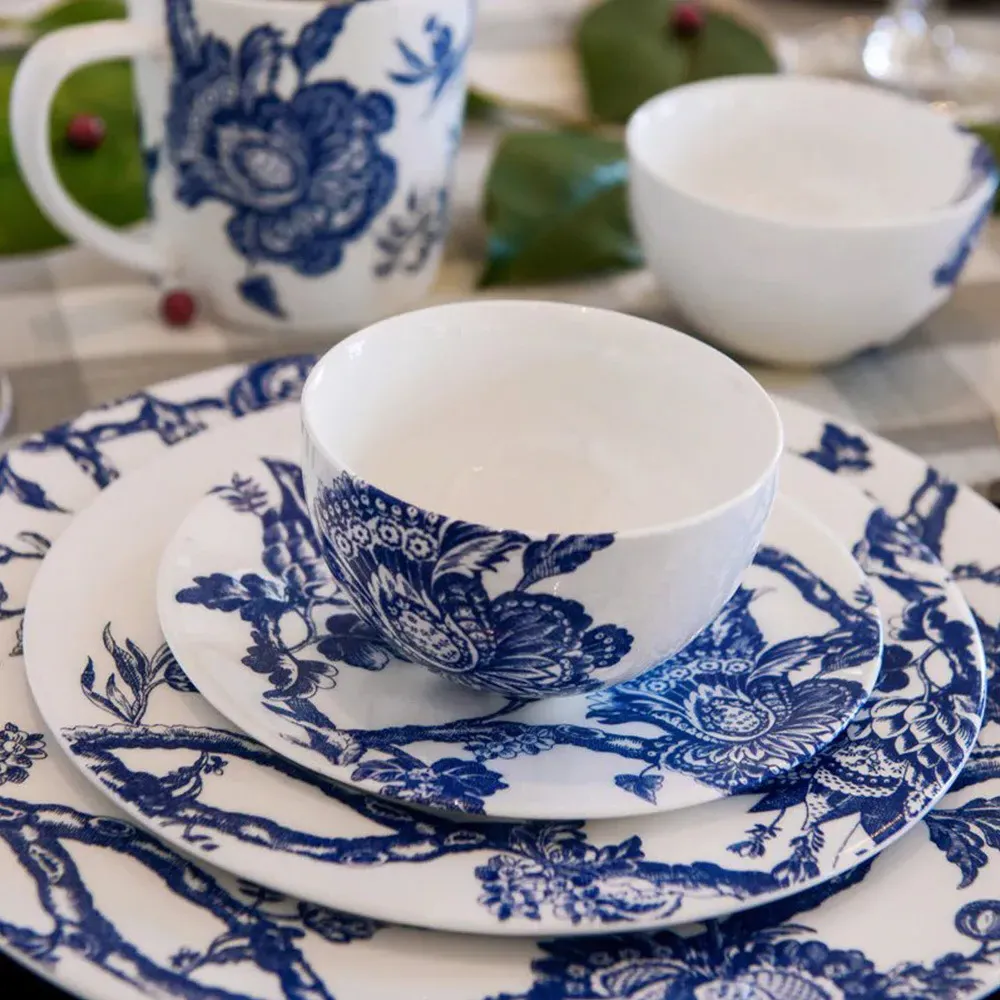 Arcadia Coastal Beach Canape Plate Set - Blue, Porcelain