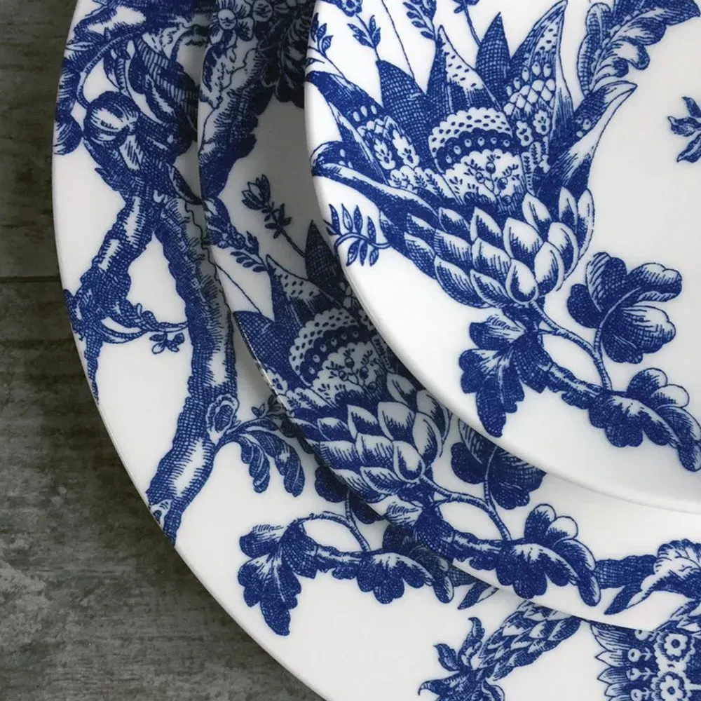 Arcadia Coastal Beach Canape Plate Set - Blue, Porcelain