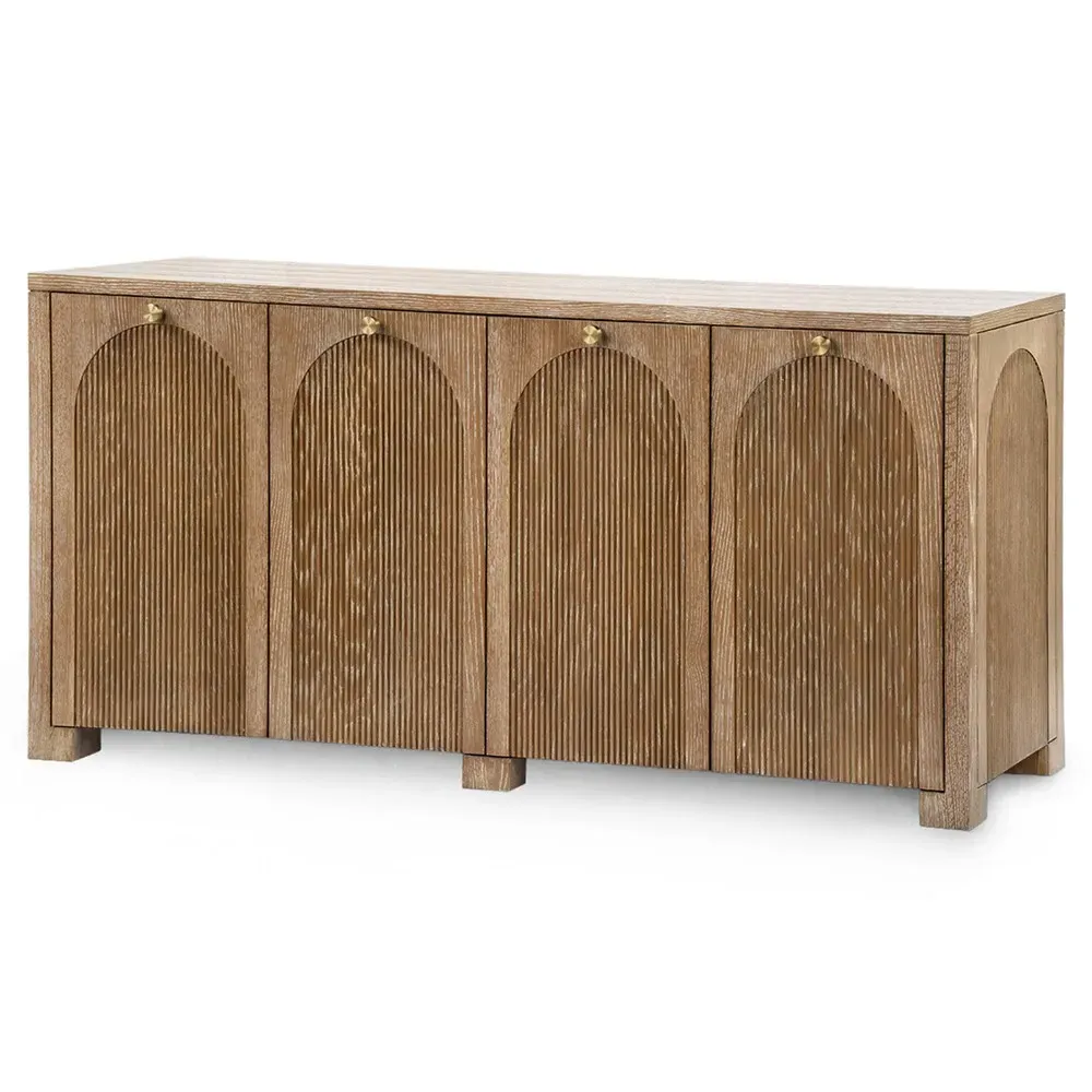 Arcadia Media Console - Brown, Oak