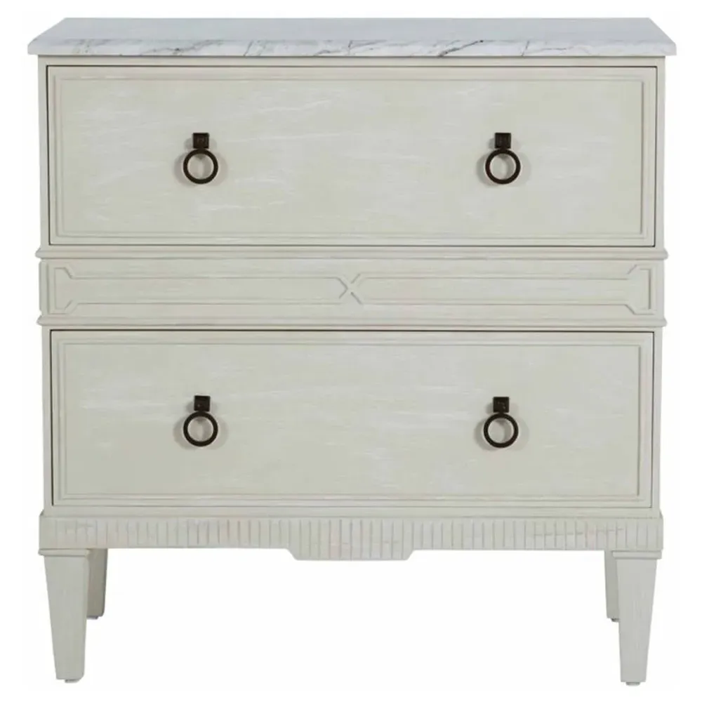 Archie Nightstand - White, Marble image