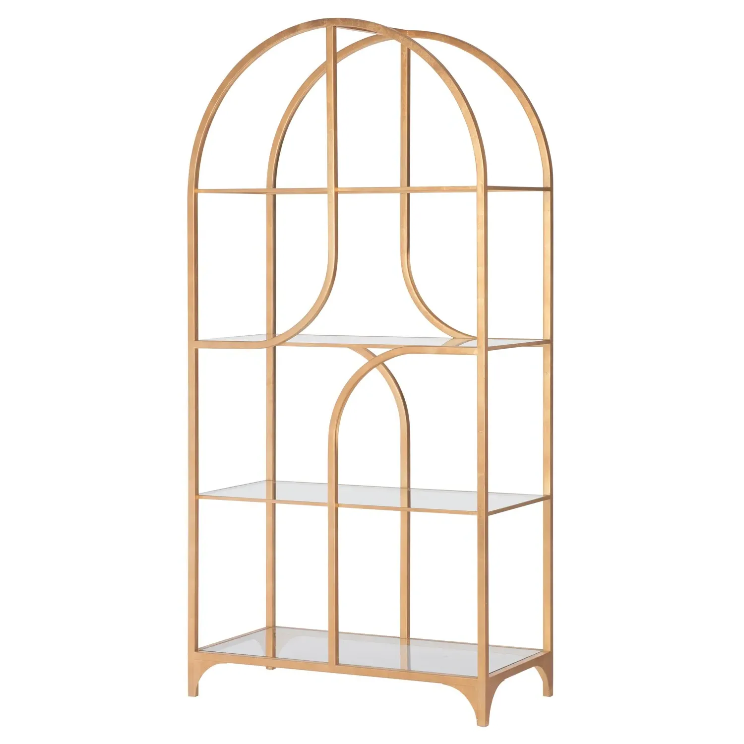 Arcilla Arched Etagere - Gold, Metal