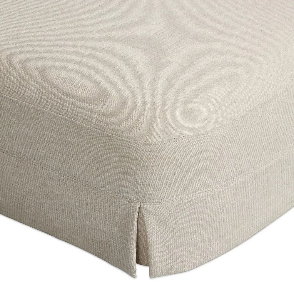 Arden Bergamo Chaise Lounge - Parchment, Cotton Linen