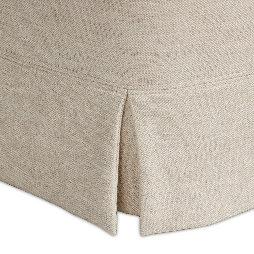 Arden Bergamo Chaise Lounge - Parchment, Cotton Linen