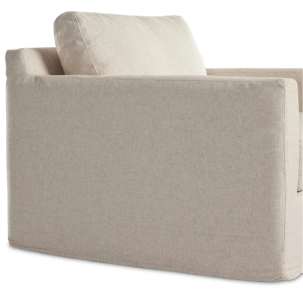 Arden Slipcovered Swivel Arm Chair - Cream